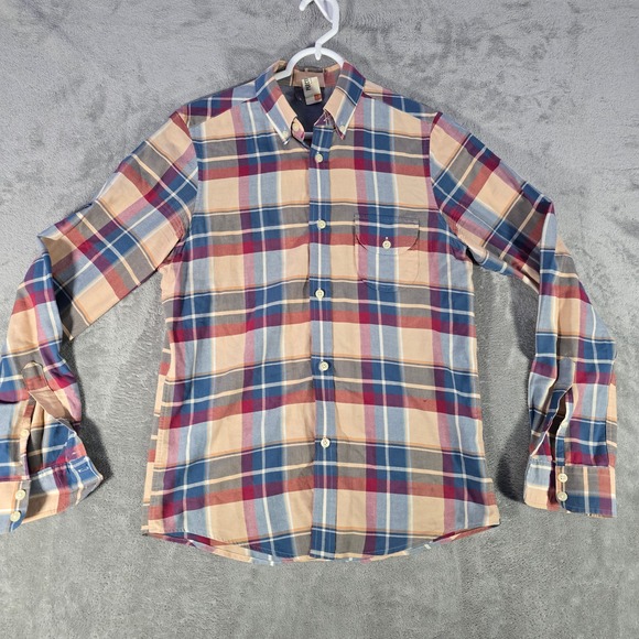 PLECTRUM by Ben Sherman‎ Plaid Button Up Long Sleeve Shirt Mens Size XS - Picture 1 of 6